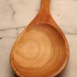 Hand Carved Wooden Stirring Spoon With Tasting..