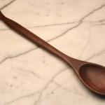 Wooden Kitchen Utensil Stirring And Tasting Spoon..