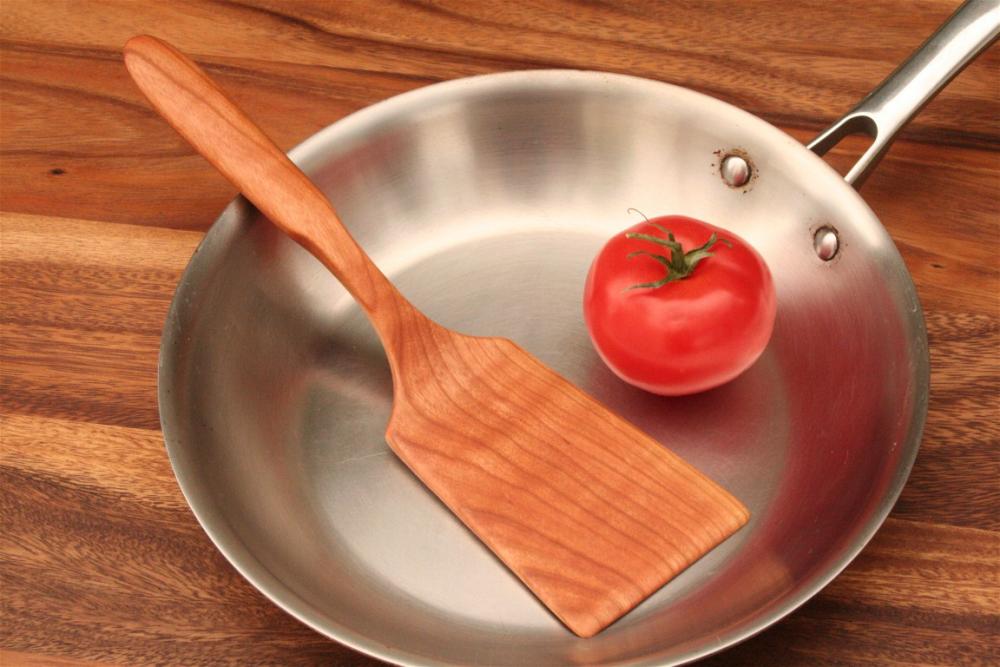 Cherry Wood Wooden Spatula For Flipping And Serving